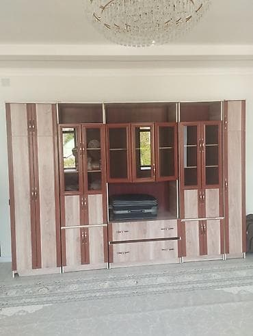 Ремонт и строительство: Стенка-шкаф, Тип стенки-шкафа: Модульная, Для зала, Особенности: С отделением под телевизор — 2