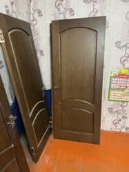 дверь деревянные: Межкомнатная глухая дверь, Дерево, Арочная, цвет - Коричневый, 2 * x 80 см, Б/у — 6