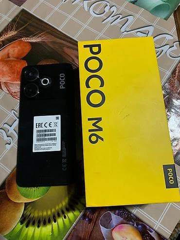 наушники apple airpods 1: Poco M6, 256 ГБ, цвет - Черный — 1