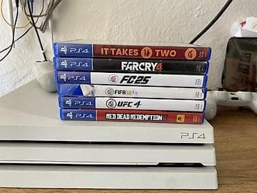 проекты: PlayStation 4 Pro (белая) — комплект Состав: - Консоль Sony PS4 Pro — 7