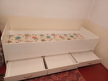 патстафка телевизор: Уктоочу бөлмө гарнитуру, Эки кишилик керебет, ДСП, түсү - Саргыч боз — 10