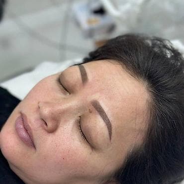 теневая растушевка микроблейдинг: Пудровое напыление бровей (перманентный макияж)✍🏻 - Естественный — 4