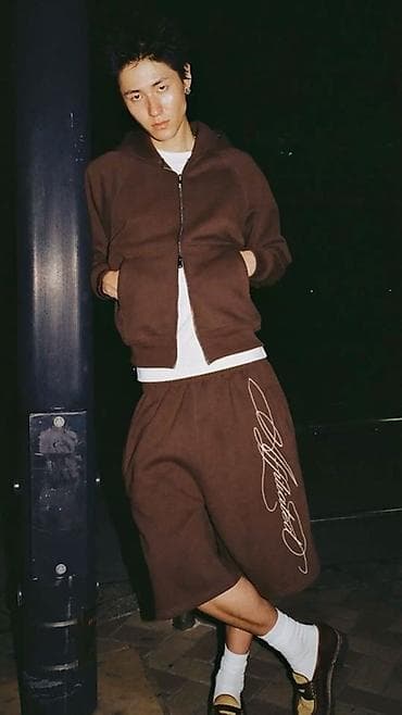 tech flece: Мужские удлинённые шорты свободного кроя. - Материал: плотный — 2