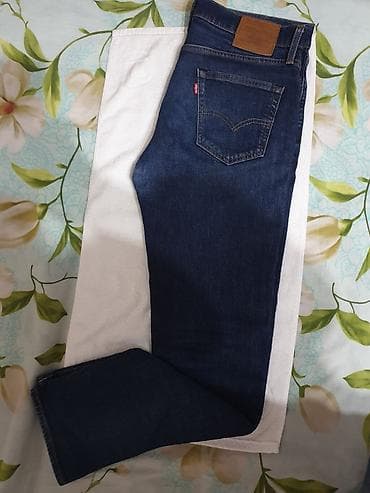 слим фиты: Мужские джинсы, LeviS, Б/у, цвет - Синий — 3