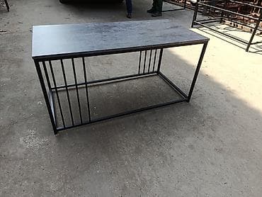 Мебель: Офисный стол, Нерегулируемый, цвет - Черный, Прямоугольный, Другой материал — 3