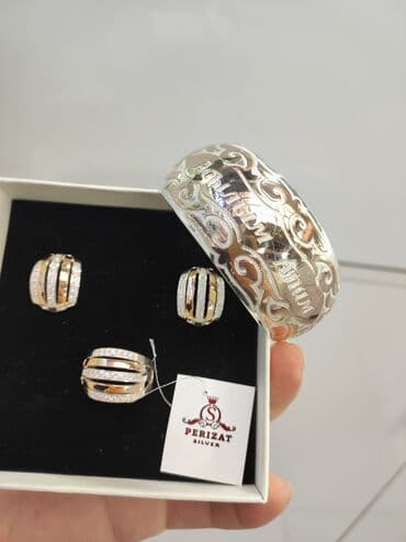 свадебные наборы ручной: Набор украшений, Проба 925, Женские, Новый — 6