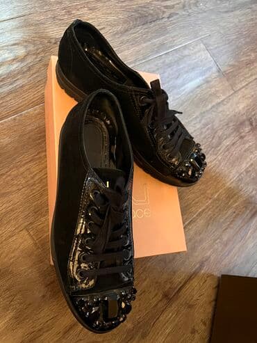 Оксфорды: Ботинки: Nursace Размер: 39-40 Цвет: чёрные с чёрными камушками — 2