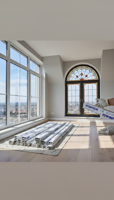 пластиковые витражи: Пластиковое окно на заказ, Тип окна: Балконные, Витражные, Стандартные, Без установки, Без рассрочки — 1