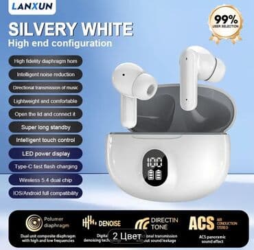 чехол для беспроводных наушников: Беспроводные TWS-наушники с зарядным кейсом, цвет: белый. Совершенно — 4