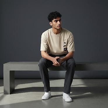 мужские футболки бишкек: Футболка Nike мужская, бежевого (песочного) цвета. - Классический — 1