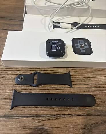 Apple Watch: Apple Watch (серия не указана), корпус темный, ремешок Sport черный — 8