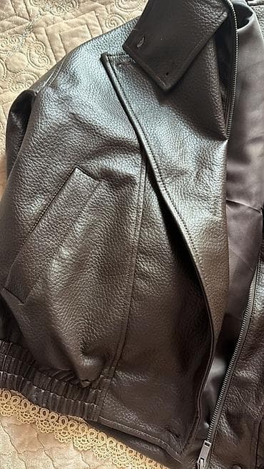 Кожаная куртка, Экокожа, Укороченная модель, L