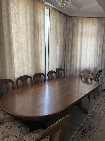 Трансформер үстөлү Ашкана үчүн, Жайылуучу стол, Узундугу, см: 300 см, түсү - Күрөң