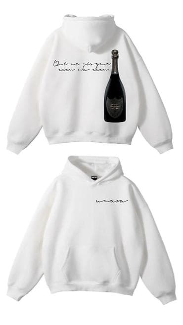 CHAMPAGNE COLLECTION Oversize-худи с фирменным минималистичным лого
