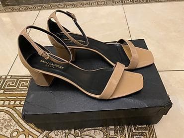 v beach: Босоножки, 39, Б/у, цвет - Бежевый, Самовывоз — 3