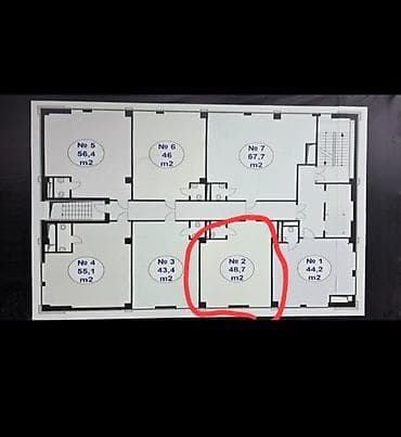 Продажа офисов 48 м², Без ремонта, Без мебели, Бизнес центр, 4 этаж — 4