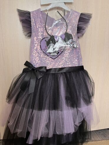 Платья: Детское платье, цвет - Фиолетовый, Б/у — 4