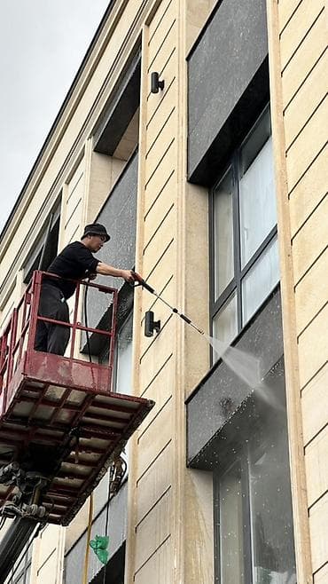 мокрый фасад: Уборка территории, Мойка фасада — 5