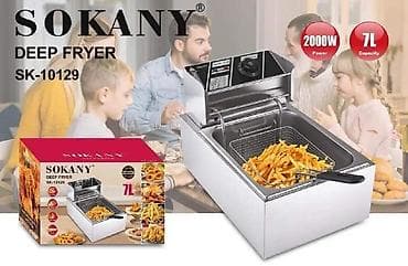 фритюрница двухсекционная: Фритюрница SOKANY SK-10129 - Объем бака: 7 л — подходит для картофеля — 1