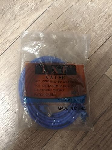 Патч‑корд Ethernet LXF Cat 5e, 5 м - Тип: UTP, 4 пары (24 AWG)