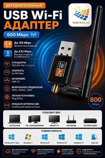 модуль вай фай для пк: 🚀 USB Wi-Fi адаптер Dual Band 600Mbps — стабильный интернет без — 1