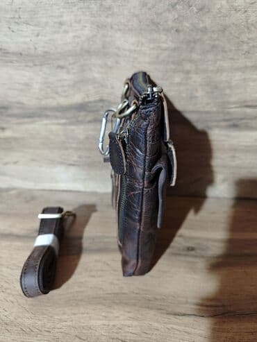 pull bear: Барсетка, Материал: Натуральная кожа, Новый — 3