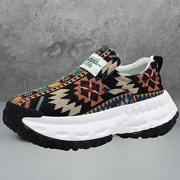 этно стиль: Этнические слипоны-кроссовки с массивной подошвой - Верх: текстиль с — 3