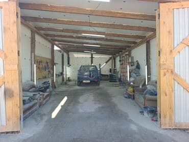 проект гаража на 1 машину: Металлический бокс/ангар из профнастила №3301. - Широкие раздвижные — 3