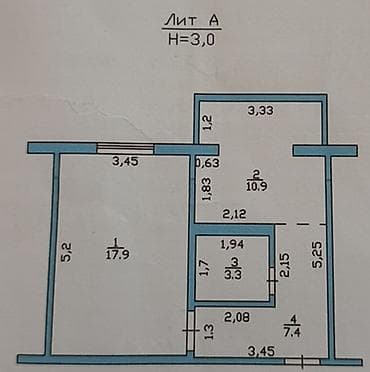 56: 1 комната, 39 м², 105 серия, 9 этаж, Косметический ремонт — 4
