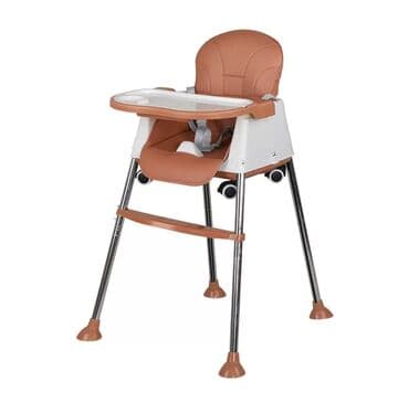 офисной стол: Стульчик для кормления, Новый, Другой бренд, Металл, Трансформер, цвет - Коричневый, Платная доставка — 1