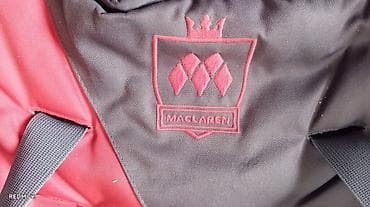 Балдар электр унаалары: Б/У Коляска Maclaren красного цвета с защитным козырьком. Оснащена — 3