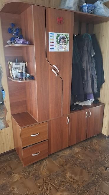 Гарнитур для прихожей, Шкаф, ДСП, цвет - Коричневый