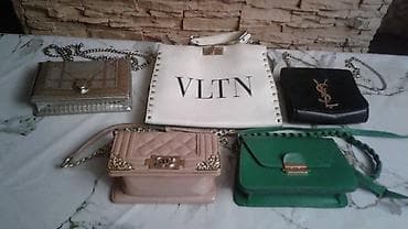 Кол сааттар: Классикалык сумка, Yves Saint Laurent (YSL), Материалы: Жасалма булгаары, Кабып тигилген модель, Аялдарга — 1