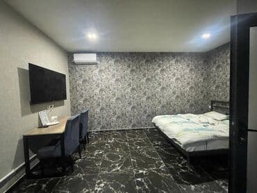 квартира бишкек аренда долгосрочно дизель: 1 комната, Душевая кабина, Постельное белье, Кондиционер — 3