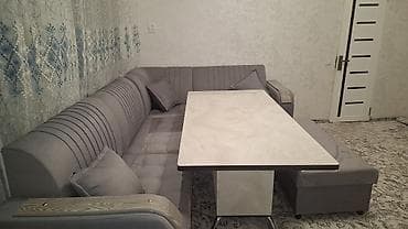 без карказный диван: Кухонный мягкий уголок, Новый, цвет - Серый — 1