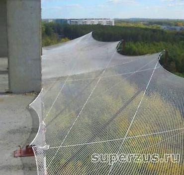 ячейки: Защитно-улавливающие сетка толшина нит 3 мм,ячейка 30мм х 30мм — 4