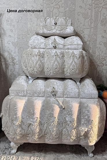 Сундук, Для приданого невесты, Другой тип, цвет - Бежевый