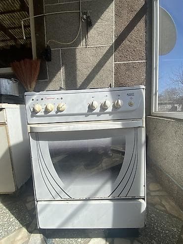 Газовая плита с электрической конфоркой и духовым шкафом. Основные