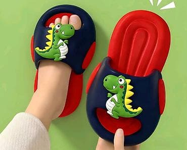 Детские шлёпанцы с динозавром размер 34-35-36 - Яркий дизайн