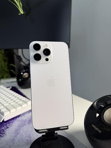 aphone 13: IPhone 16 Pro Max, Б/у, 256 ГБ, Natural Titanium, Зарядное устройство, Защитное стекло, Чехол, 95 % — 3
