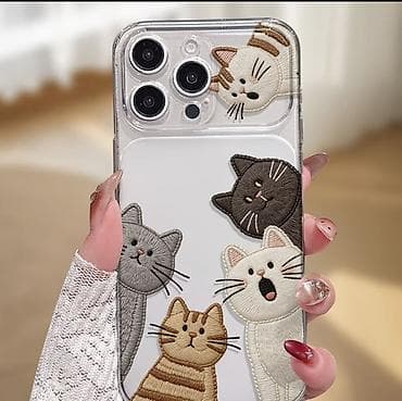 питинитка сатып алам: Чехол для iPhone 17promax с объёмной вышивкой «Котики» - Дизайн — 5