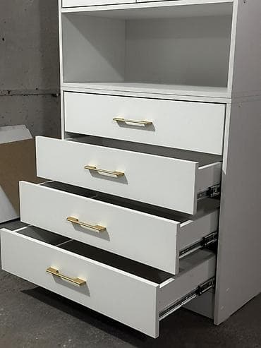 Детская мебель: Комод для одежды, Новый, Без зеркала, МДФ, цвет - Белый, Бесплатная доставка — 2