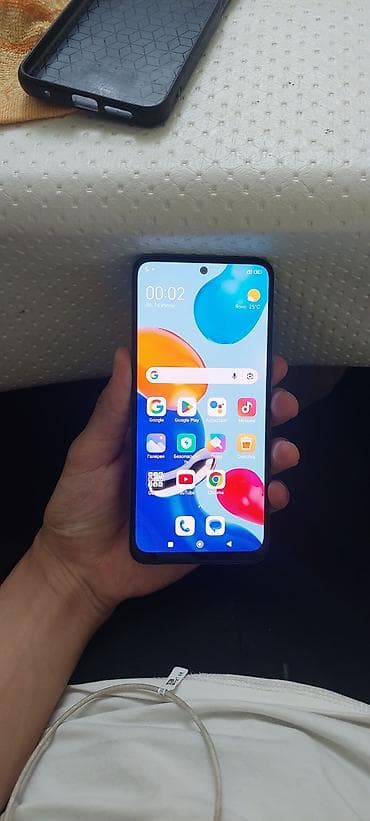 Redmi, Redmi Note 11, Б/у, 128 ГБ, цвет - Голубой, 1 SIM, 2 SIM, eSIM
