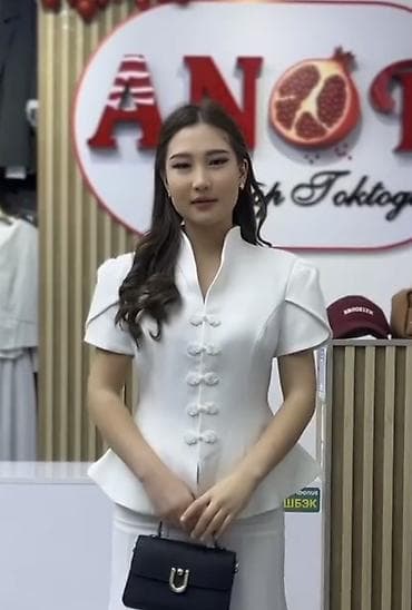 Блузка, Трикотаж, Solid print — 1