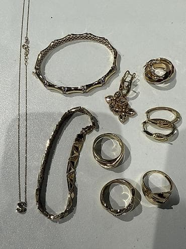 воротничок бижутерия: Набор украшений, Проба 585, Новый, Цвет металла: Желтый — 4