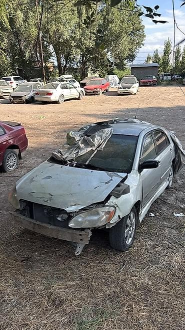 corolla e120: Toyota Corolla седан, серебристый цвет, на запчасти. - Кузов — 1