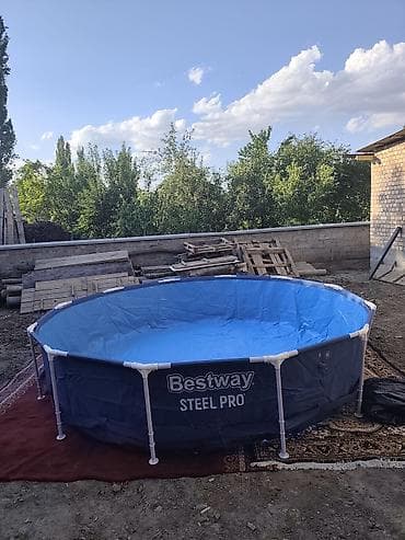 Спорт жана хобби: Каркасный бассейн Bestway Steel Pro Размер :3.66-76см - Круглый — 1