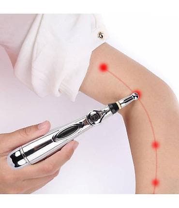мышечный массажер: Электрическая импульсная Акупунктура Меридиан ручная Массажная ручка — 1