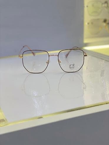 көз айнек: Очки для зрения/компьютера с тонкой металлической оправой - Форма — 1