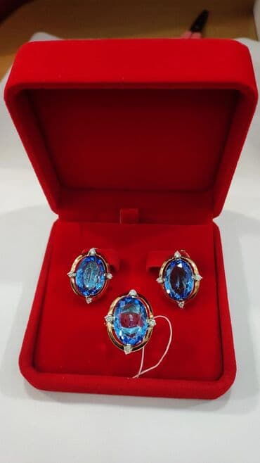 эксклюзивные свадебные пригласительные: Набор украшений, Проба 925, Женские, Новый — 3